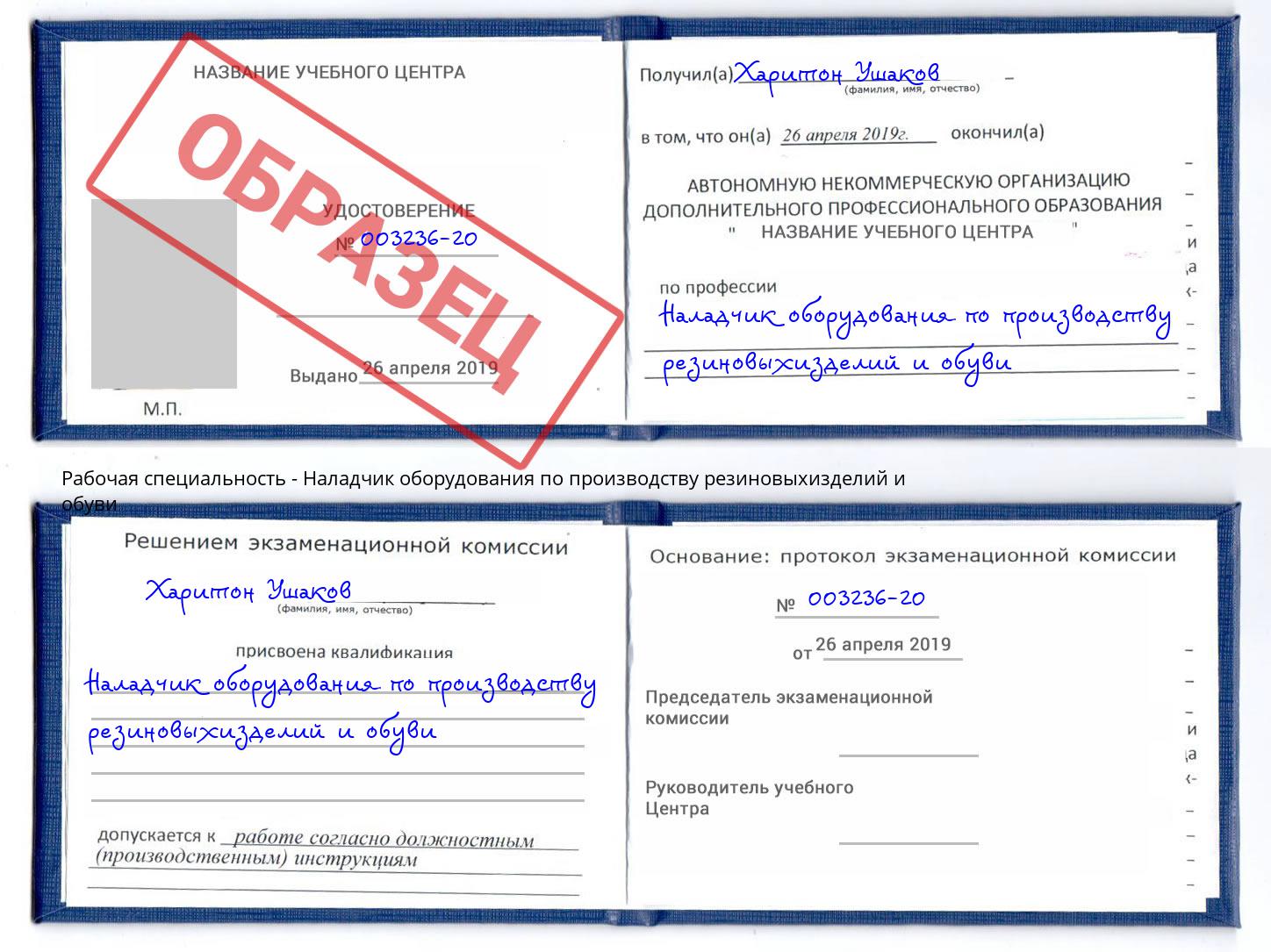Наладчик оборудования по производству резиновыхизделий и обуви Кемерово