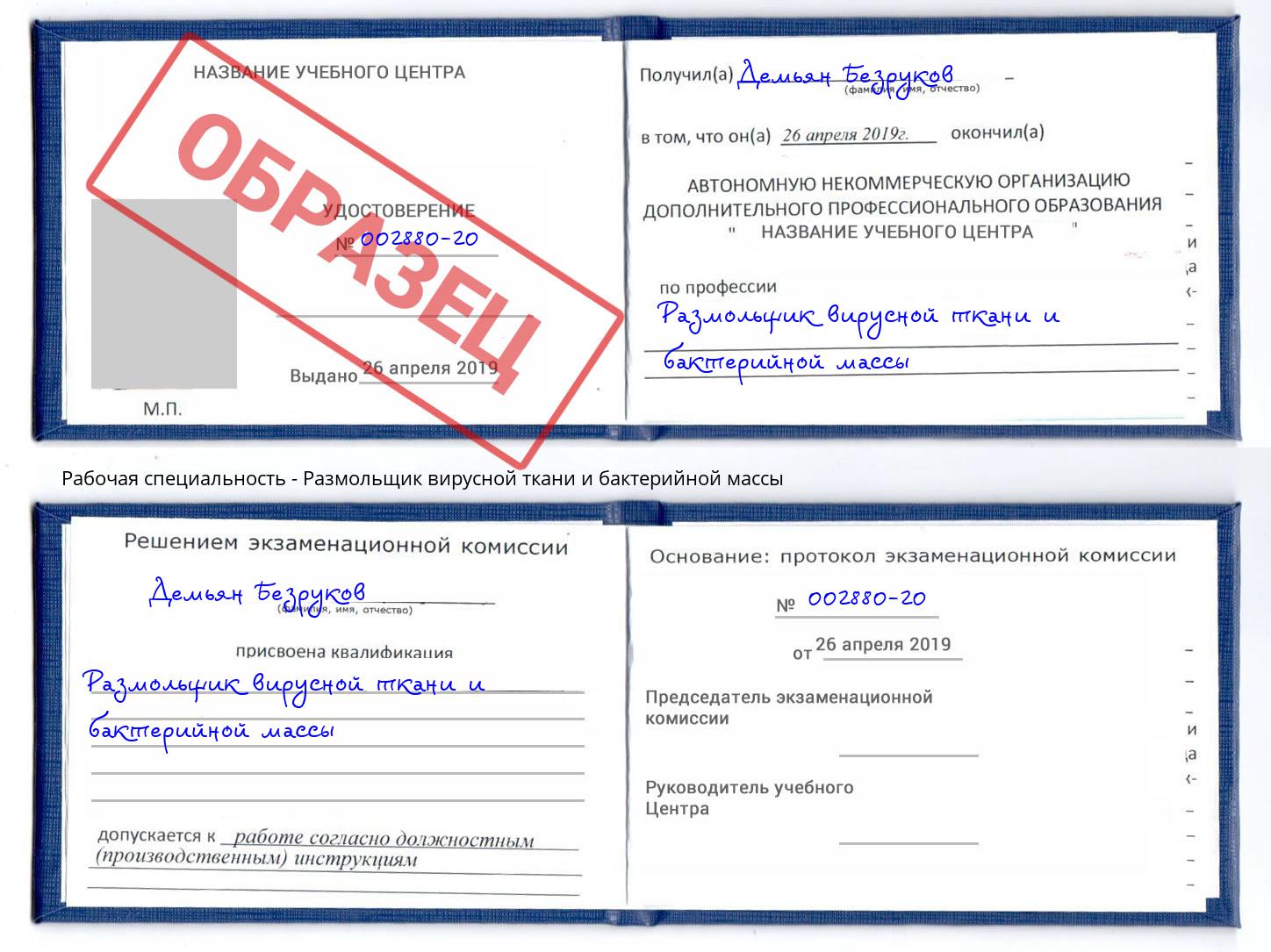 Размольщик вирусной ткани и бактерийной массы Кемерово